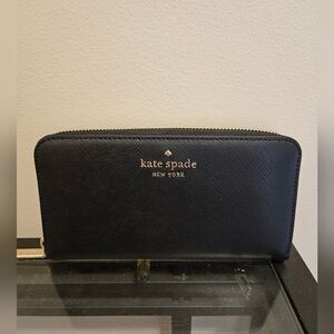 NWT Kate Spade Black Leather Wallet